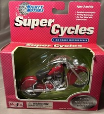 1998 INDIAN CHIEF Red 1948, Maisto Super Cycles 1/18 Scale Motorcycle Diecast