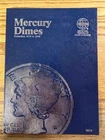 1916-1945 Mercury Dime Set, Quality Whitman Album 76 Coins, Raw, ungraded