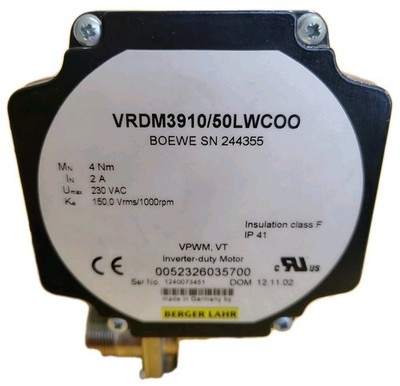 BERGER LAHR VRDM 3910/50LWCOO Servomotor 4Nm 230VAC VRDM391050LWCOO +gebraucht+