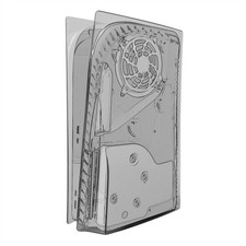 Geekria Transparent Cover Plates Compatible with PS5 Console Disc Edition