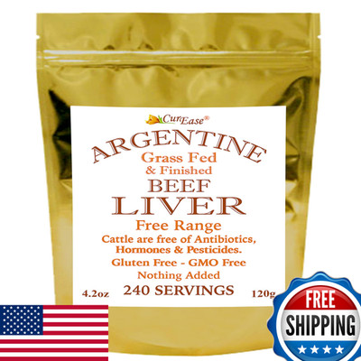 Curease Beef Liver Powder - Argentine Grass Fed Finished - Undefatted - 4.2 Oz