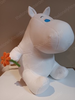 Moomin Sitting Holding Orange Flower 16” Plush New NWT US Seller