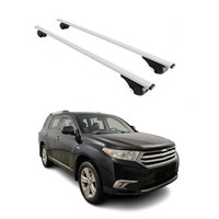 DachträGer GrundträGer FüR Toyota Highlander 2007-2013 75Kg Stahl Silber 2 Tlg