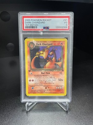 Pokemon Team Rocket 1st Edition Dark Charizard NON Holo 21/82 PSA