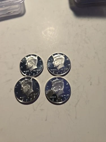 2000-S KENNEDY SILVER PROOF HALF DOLLAR Lot Of 4