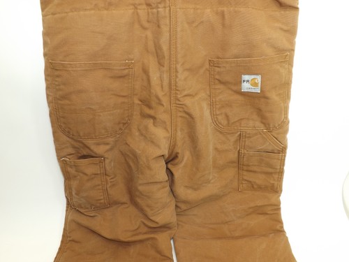 Carhartt Flame-Resistant Quick Duck® Bib Overall/Quilt-Lined- Men's size 34 x 36 - Picture 6 of 16