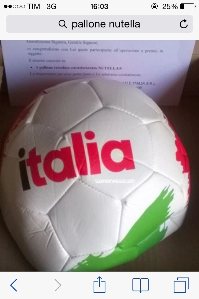 Nike top calcio nutella