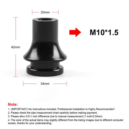 M10/M12x 1.25 Shift Knob Boot Retainer Nut Adapter for Manual Gear Shifter Lever - Picture 10 of 11