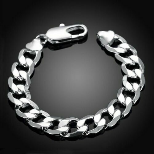 Mens chunky 925 Sterling Silver 8mm 