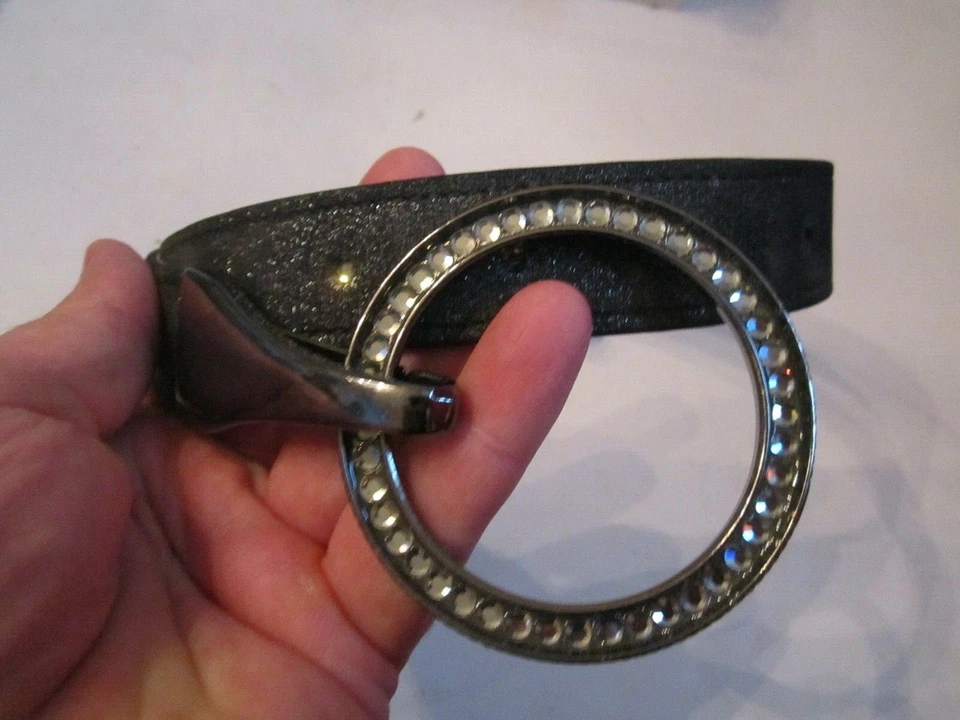 SIMON HEBILLA DE CINTURÓN Y CINTURÓN - CRISTALES DE SWAROVSKI - CUERO JENKINS - BBA - 27 Foto 3 de 4