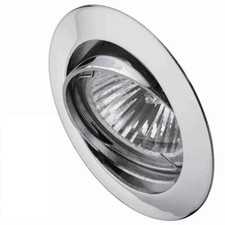 LED / Halogen Spot Leuchte Decke Downlight GU10 230V chrom beweglich inkl Lampe