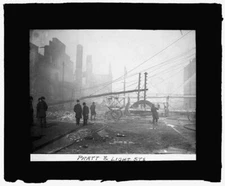 8" x 10" Photo 1904 Baltimore fire, 1904 Pratt and Light Sts.