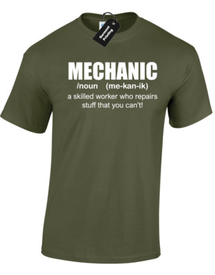 MECHANIC DEFINITION HERREN T-SHIRT T-SHIRT LUSTIG AUTO WITZ GESCHENKIDEE FÜR PAPA