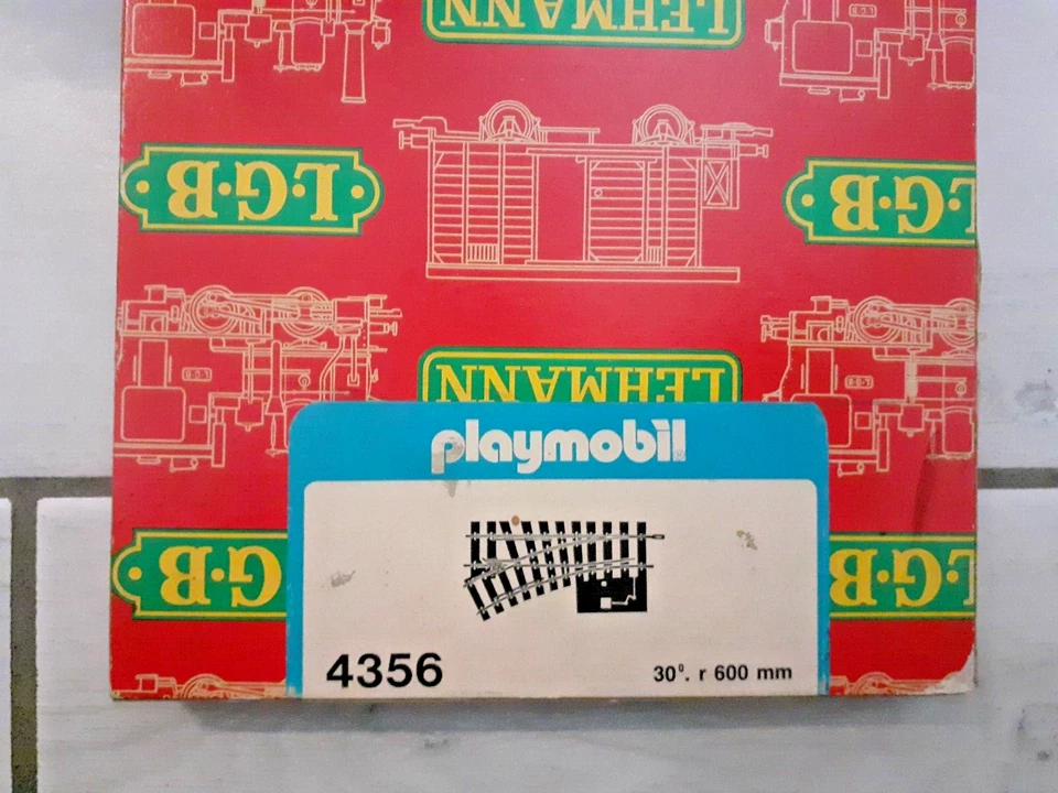 SCAMBIO LGB LEHMANN 4359 30° R 600 mm. RAIL PLAYMOBIL G GAUGE - Immagine 4 di 4