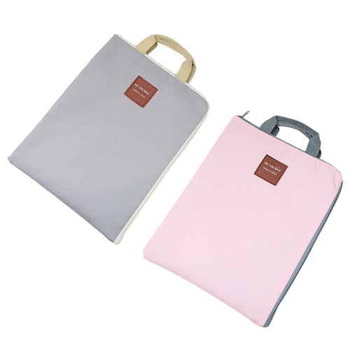 2Pcs Briefcase Canvas Storage Bag Documents Bag Office File Laptop - Picture 12 of 12
