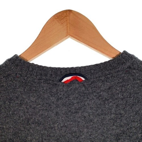 MONCLER GAMME BLUE Moncler gum blue wool crew neck sweater gray Size L Used rf - Picture 4 of 10