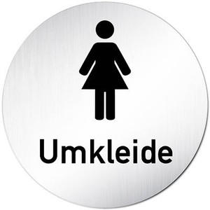 Aluminium Schild 10 Cm O Umkleide Damen Turschild Toilette Frau Wc Dame Rund Ebay