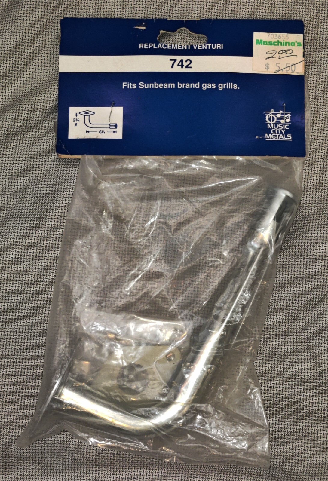 Music City Metals Gas Grill Venturi Replacement 742 for Sunbeam Grills