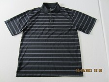 Grand Slam Golf Polo Shirt Mens Large Black Gray Short Sleeve Outdoor Casual