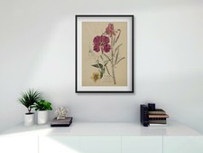 Rennie Mackintosh FRAMED PRINT Willow Herb A3 digital Black White or Oak Frame