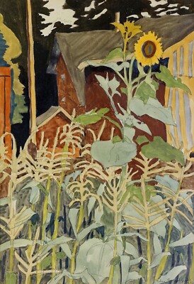 Charles Burchfield : August Evening : Archival Quality Art Print 17x22