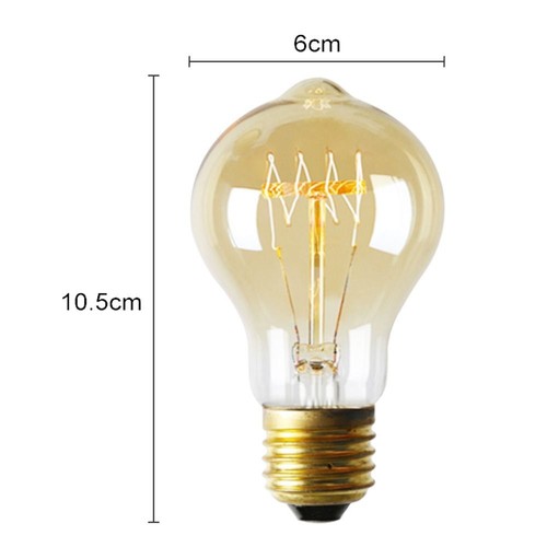 Ball light Screw connector Glass Vintage Retro Bulb Edison Lamp Filament - Picture 10 of 28