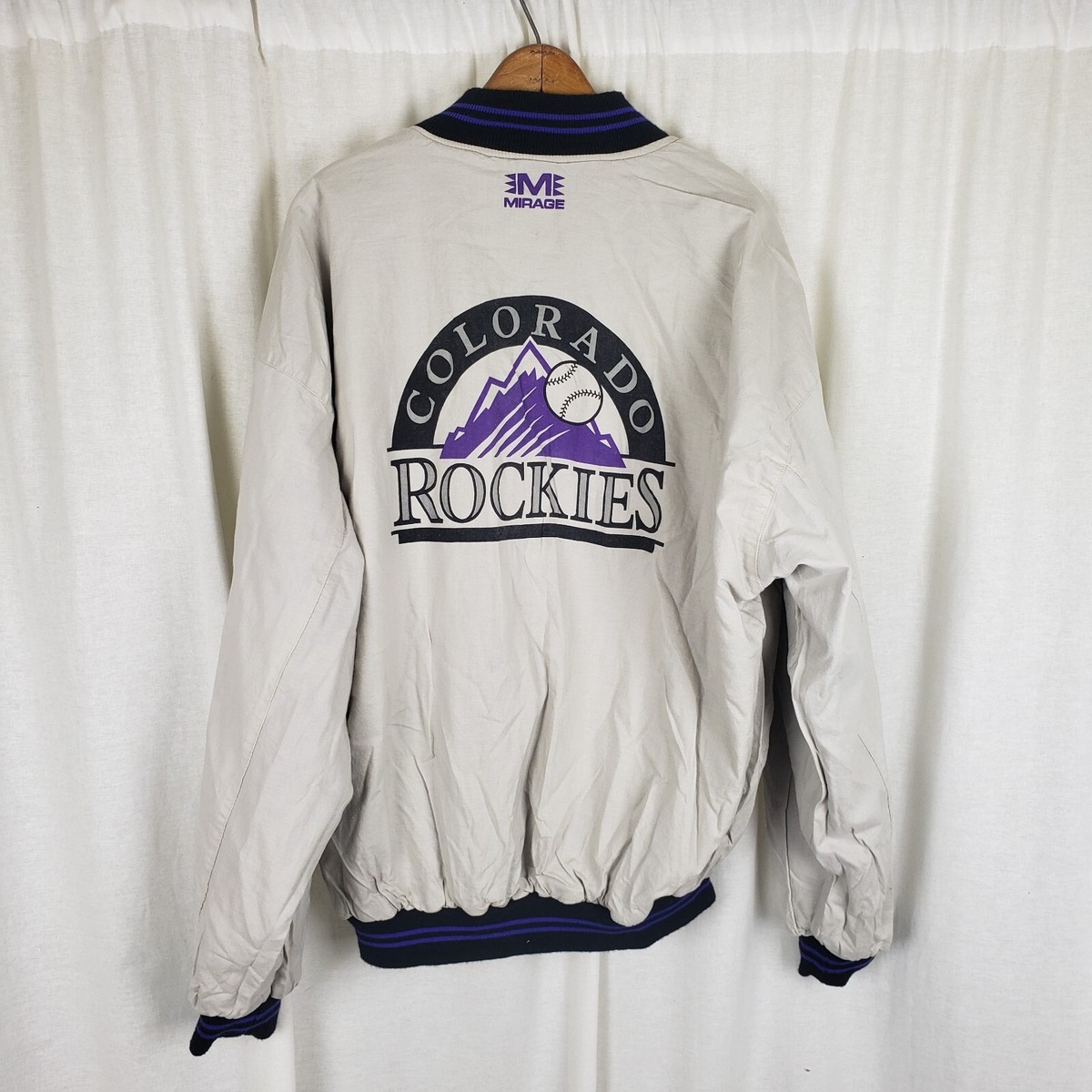 ウェア Majestic MLB COLORADO ROCKIES JACKET Colorado Rockies Majestic Baseball Jacket Size Youth Large