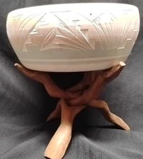 Native American Navajo Mesa Verde Pottery Etched T Phillips Navi Driftwood stand