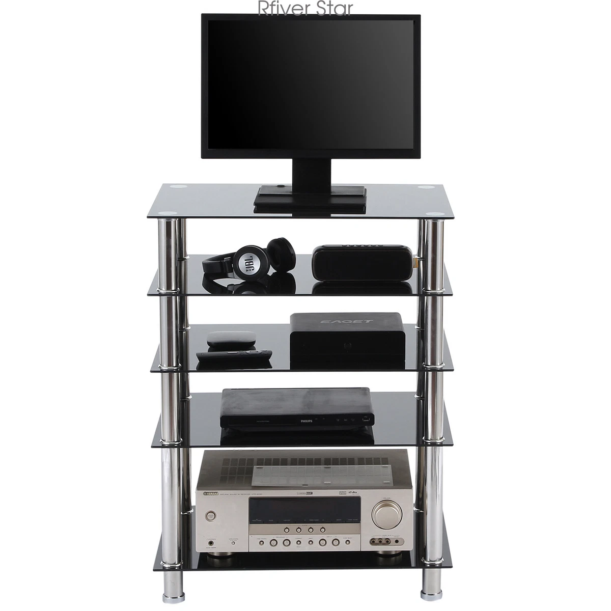 Tempered glass cheap tv rack