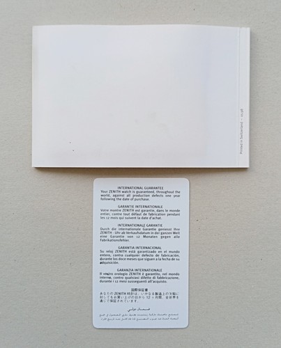 ZENITH Guarantee Warranty Card Booklet Set (Unwritten) - Foto 3 di 3