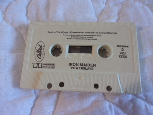 IRON MAIDEN 4 CASSETTES PIECE OF MIND NUMBER OF THE BEAST POWERSLAVE SEVENTH SON - Picture 13 of 21