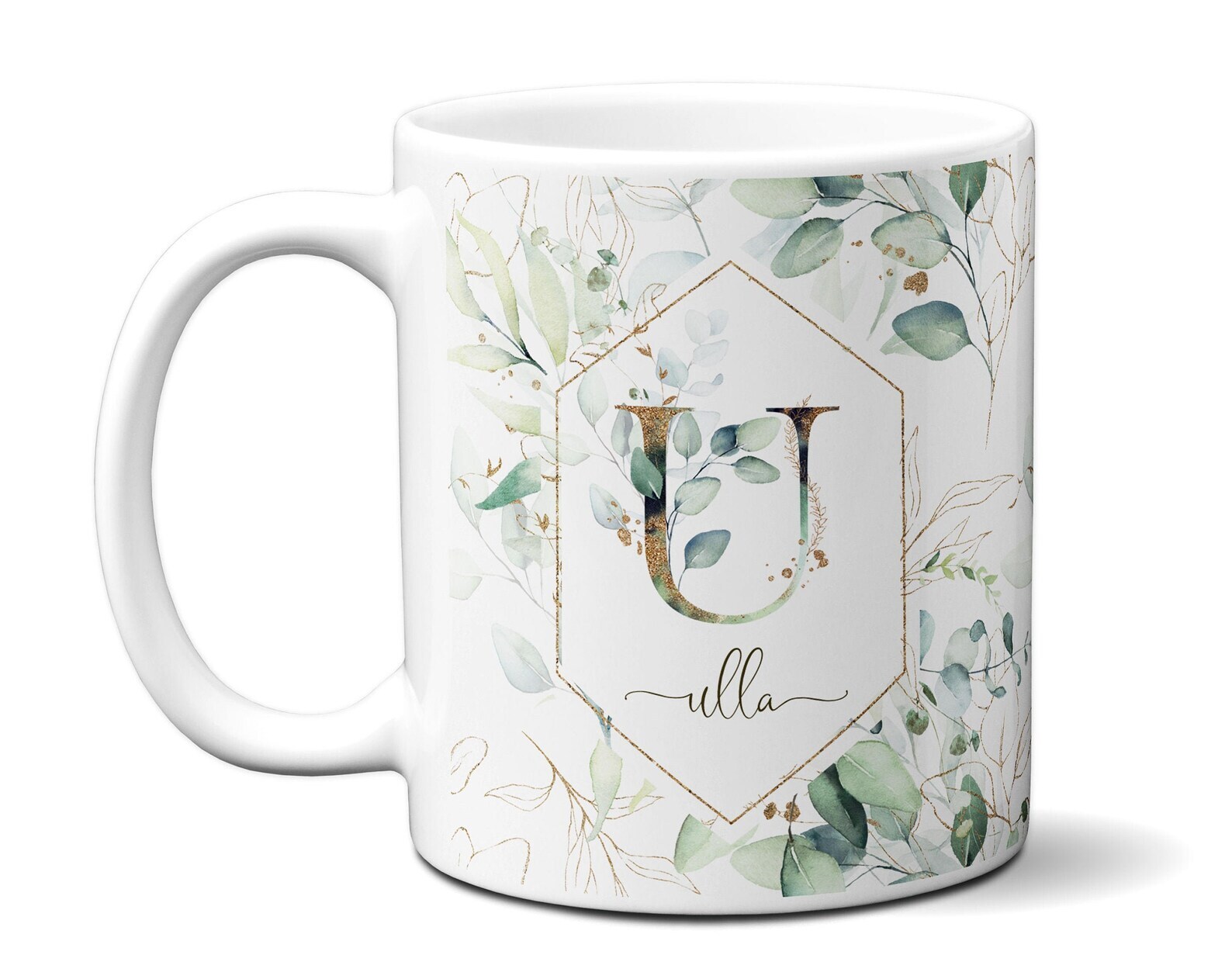 Customizable Name Monogram Mug Letter Alphabet Initial Personalized Coffee &