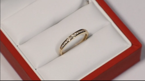 2ct Rundschnitt Moissanit Paar Ehering Band Trio Set 14k Gelbgold Over - Bild 4 von 12