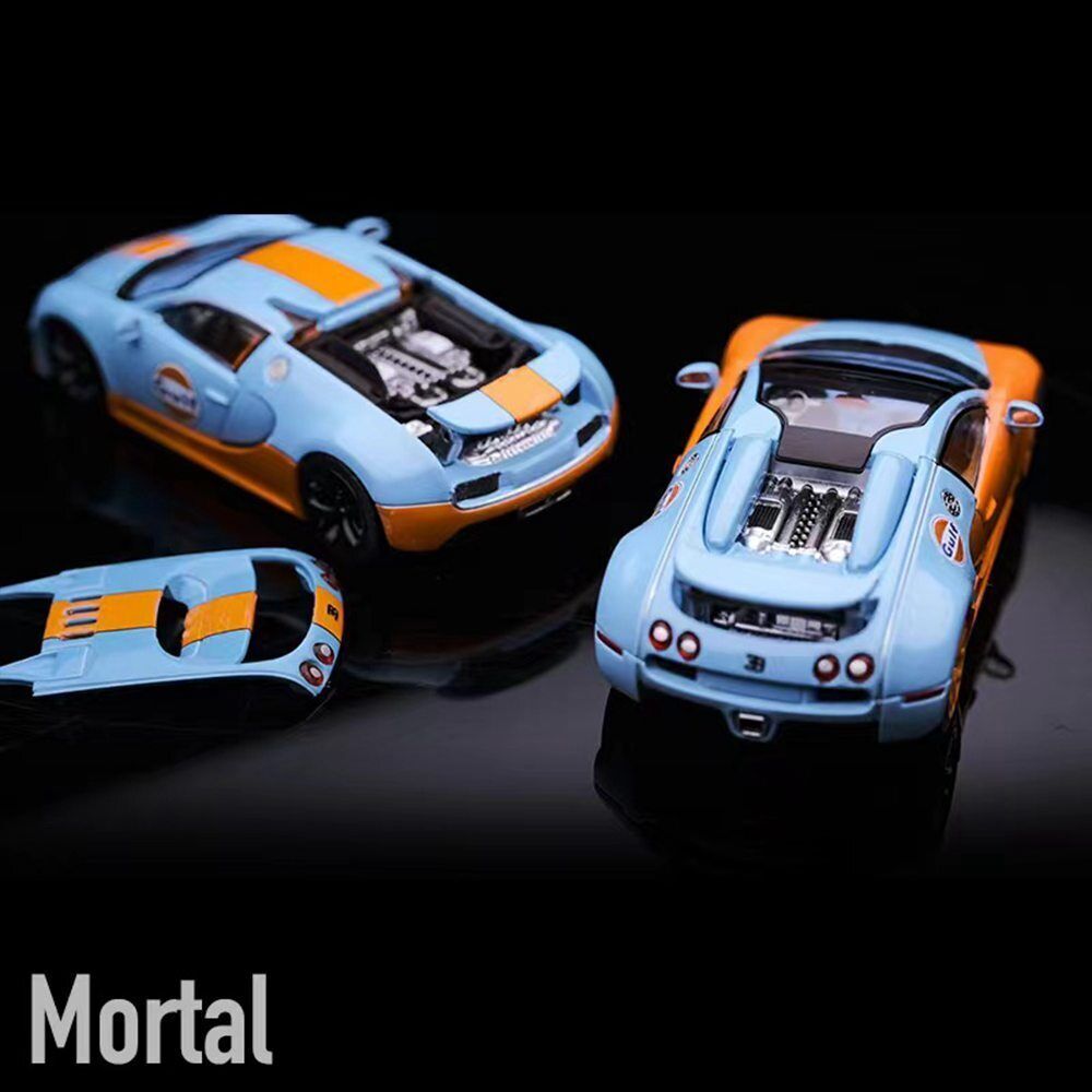 Mortal 1:64 Bugatti Veyron Super Sport Diecast Toy Car Model Panda Ceramics Gulf