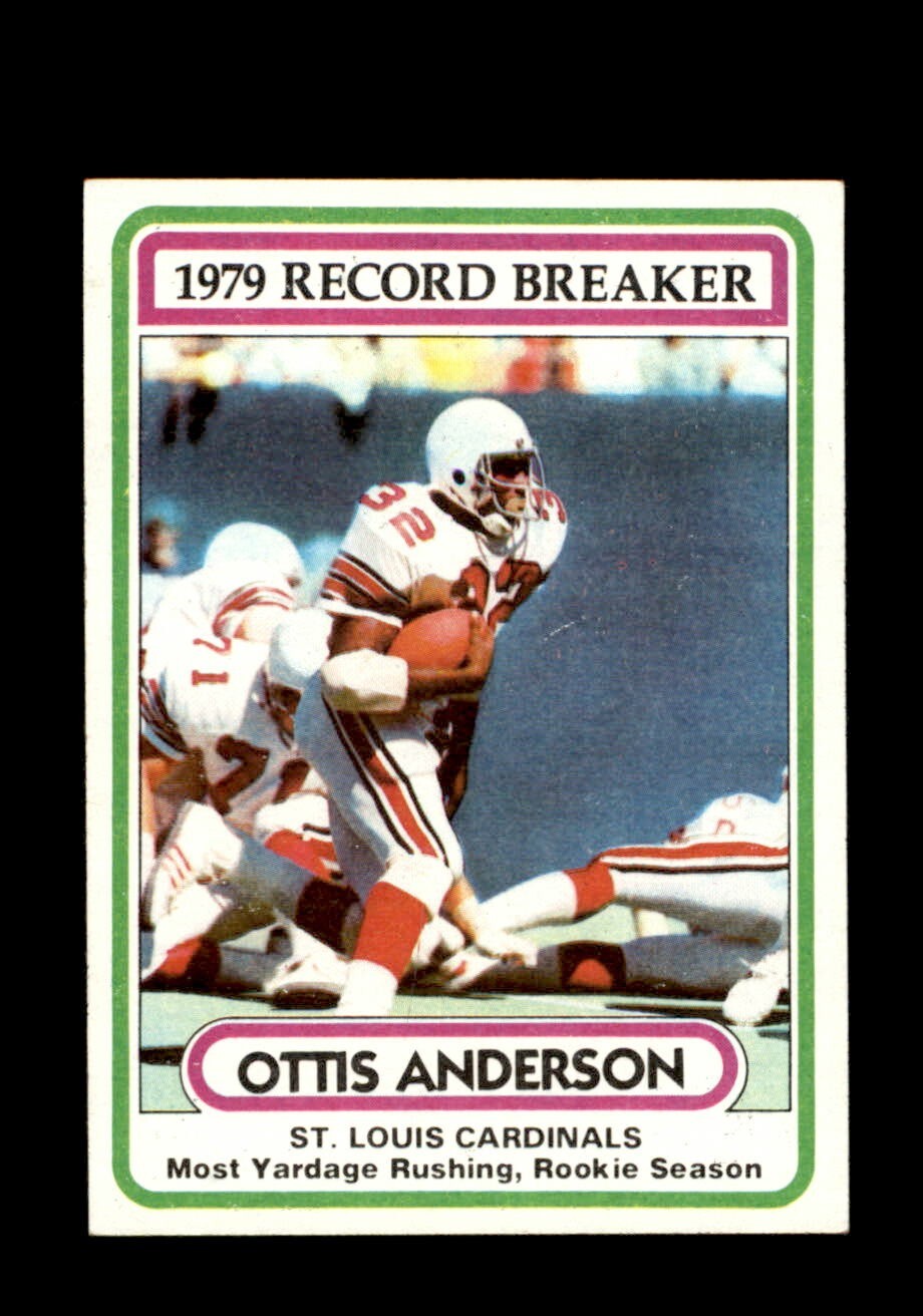1980 Topps - #1 Ottis Anderson Record Breaker  (RC) EX-MT