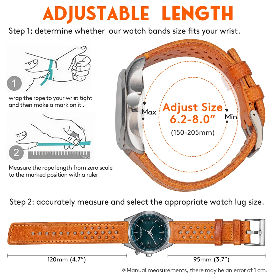 Cinturino Orologio Pelle Vera Forata 18/20/22/24mm - Fibbia Argento - Immagine 3 di 4