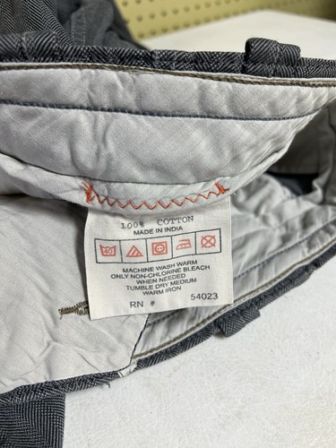 GAP Herren Hose gerades Bein Baumwolle Fischgrät grau Gr. 34x30 Vintage Retro - Bild 5 von 12