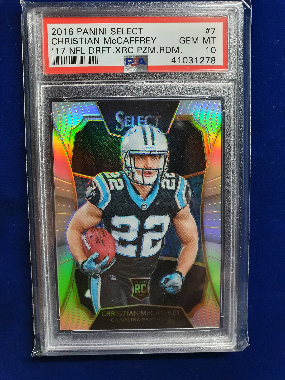 🌟2016 SELECT CHRISTIAN McCAFFREY XRC SILVER PRIZM PSA 10 GEM MINT