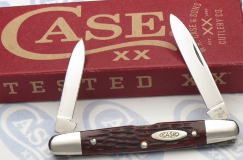 CASE XX USA 1965-69 06263 SS "Eisenhower" Penknife Nice Chestnut Bone MINT (#4)