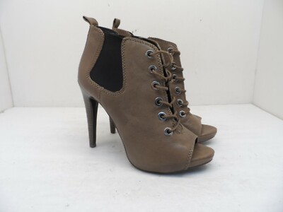 Nine West Women's Elektra Open Toe Classic Pump Brown Size 8M
