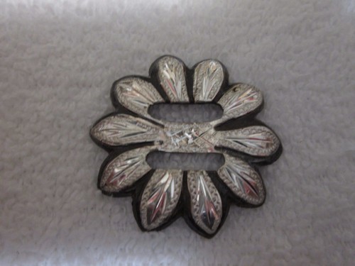 Santa Clara (aka Daisy) Silber CONCHO oder 3-teiliges SCHNALLENSET (#250) BRAUN - je - Bild 11 von 21