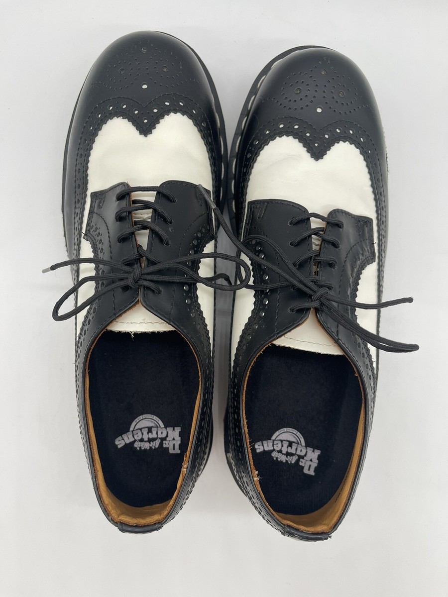 Dr. Martens 3989 Brogue Leather Wingtip Black White