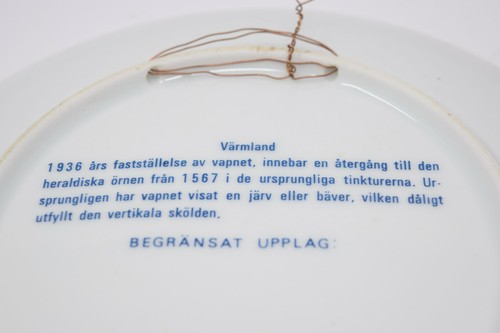 Rare Vintage Varmland Sweden Skoghall G&P Souvenir Collectors Plate - Picture 6 of 7
