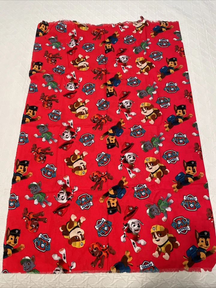 Paw Patrol Fabric BonEful Fabric FQ Cotton Quilt Red Dog Boy 32 Inches - Image 2 of 4