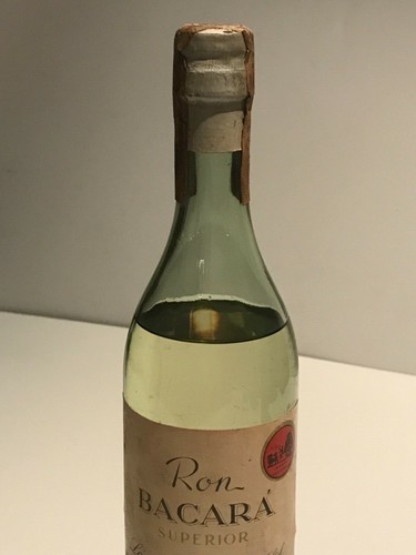 RHUM RUM RON BACARÁ SUPERIOR LOPEZ HERMANOS S.A. MALAGA SIMILAR BACARDI AÑOS 40 - 第 3/4 張圖片