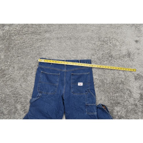 Men's Smith's Blue Jeans 36x30 Straight Leg Cotton Flannel Lined Workwear - Picture 7 of 9