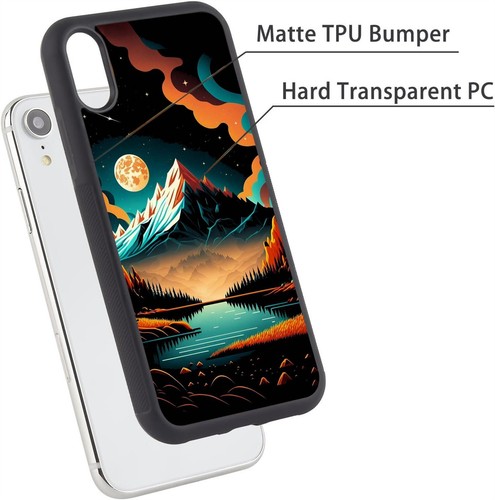Abstract Mountain Print Covers For iPhone X XS 11 12 13 14 15 Pro Max - Picture 183 of 240