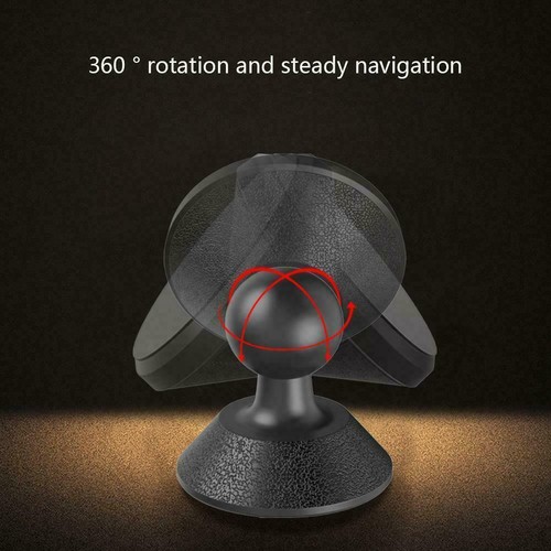 Universal 360° Magnetic Car Mount Cell Phone Holder Black For Car/Family P4B6 - Photo 10 sur 12