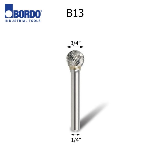 Tungsten Carbide Burr Bordo Cylindrical Ball Nose Ferrous or Non Ferrous - Picture 31 of 55