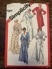 Simplicity 5814 UNCUT Sewing Pattern, Misses' Shawl, Hooded Robe, Size 14-16
